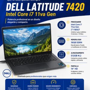 Laptop Dell latitude intel core i7 11va Gen
