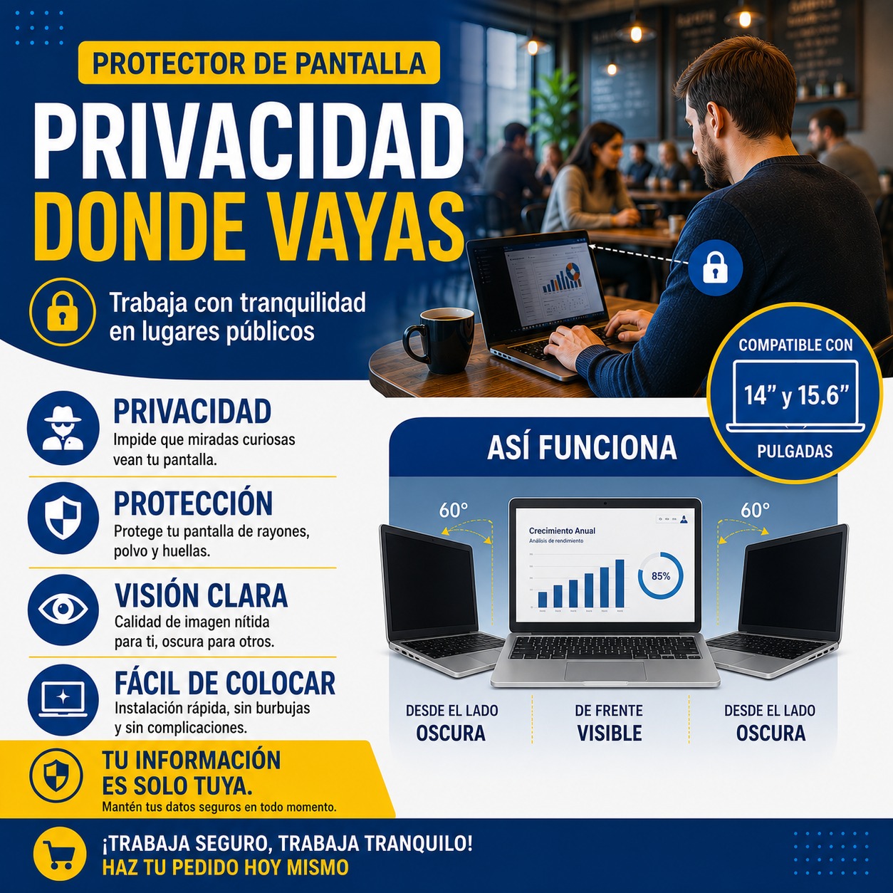 Protector de privacidad para pantallas de laptop - Imagen 3